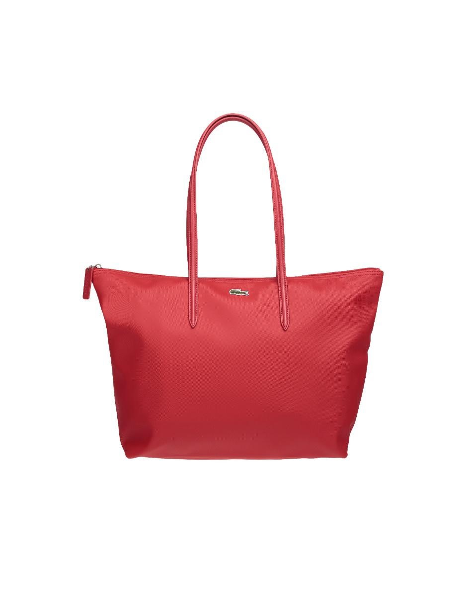 Bolsa tote Lacoste cierre roja