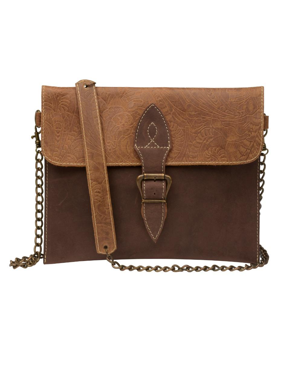 Bolsa crossbody de piel para mujer