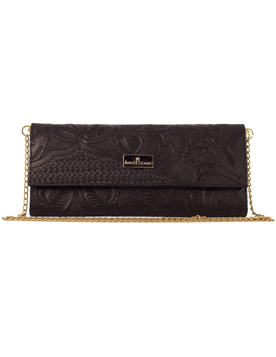 Bolsa clutch AngeLozano Sara piel broche