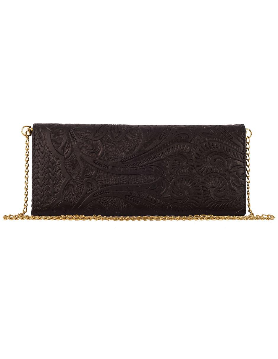 Bolsa clutch AngeLozano Sara piel broche