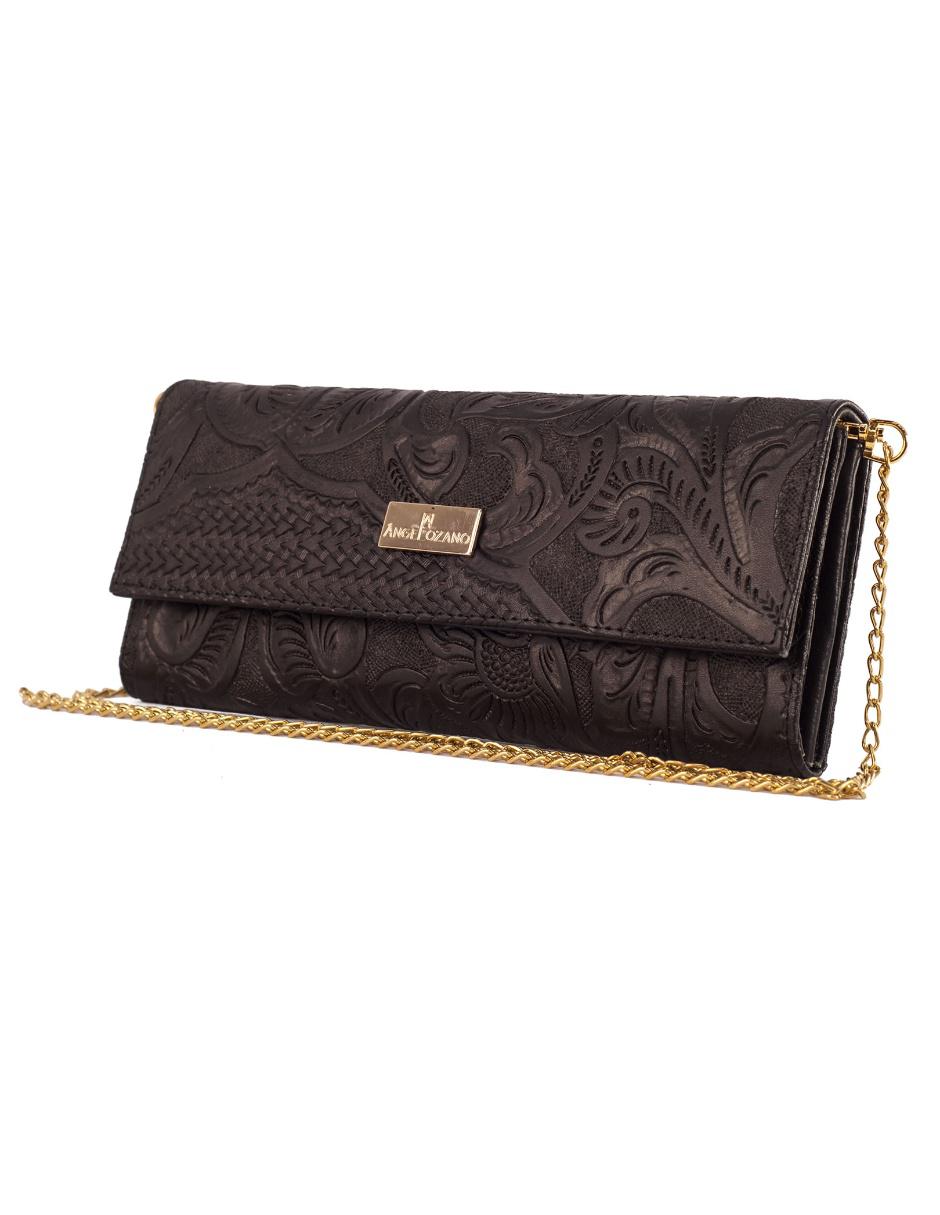 Bolsa clutch AngeLozano Sara piel broche