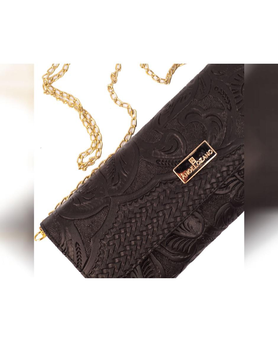 Bolsa clutch AngeLozano Sara piel broche