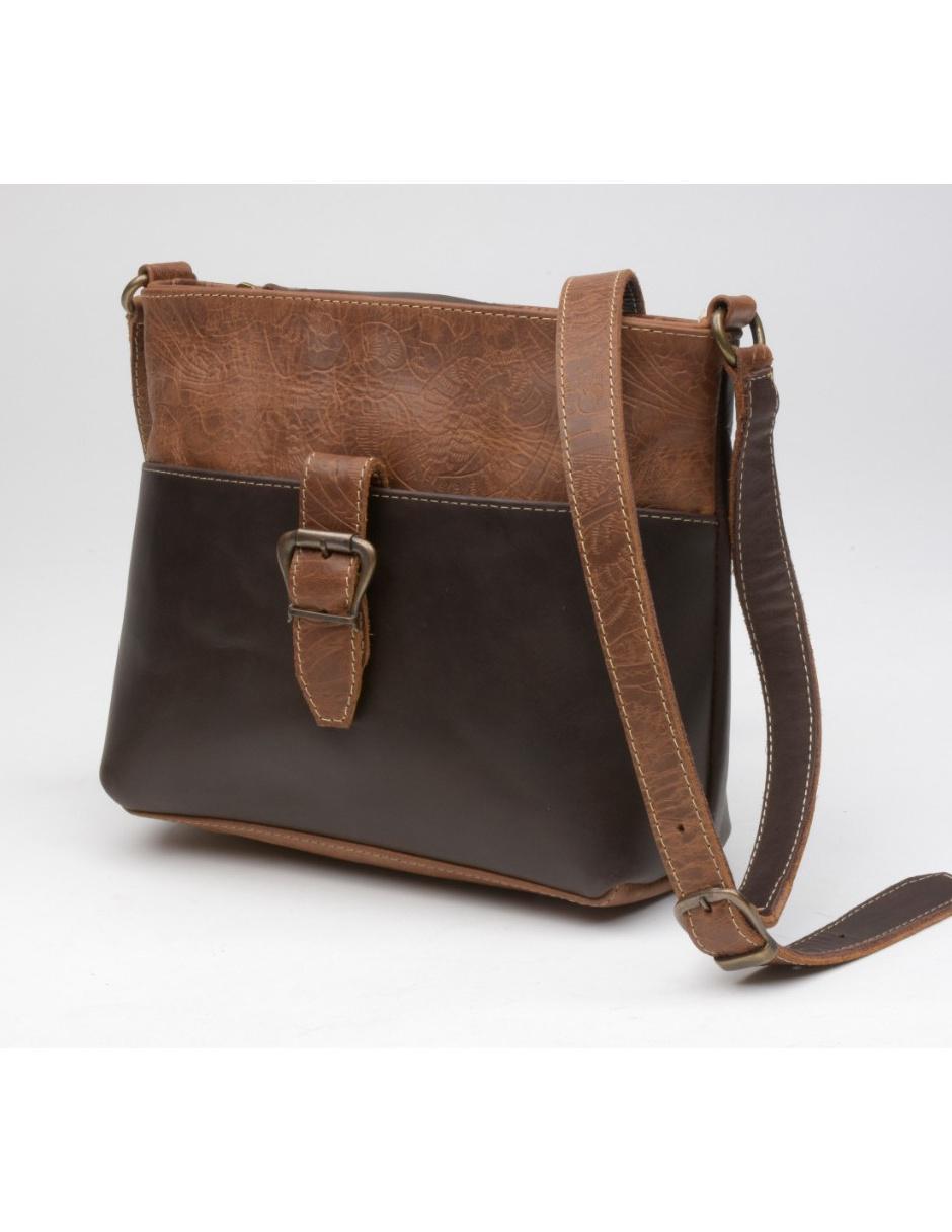 Bolsa crossbody de piel para mujer