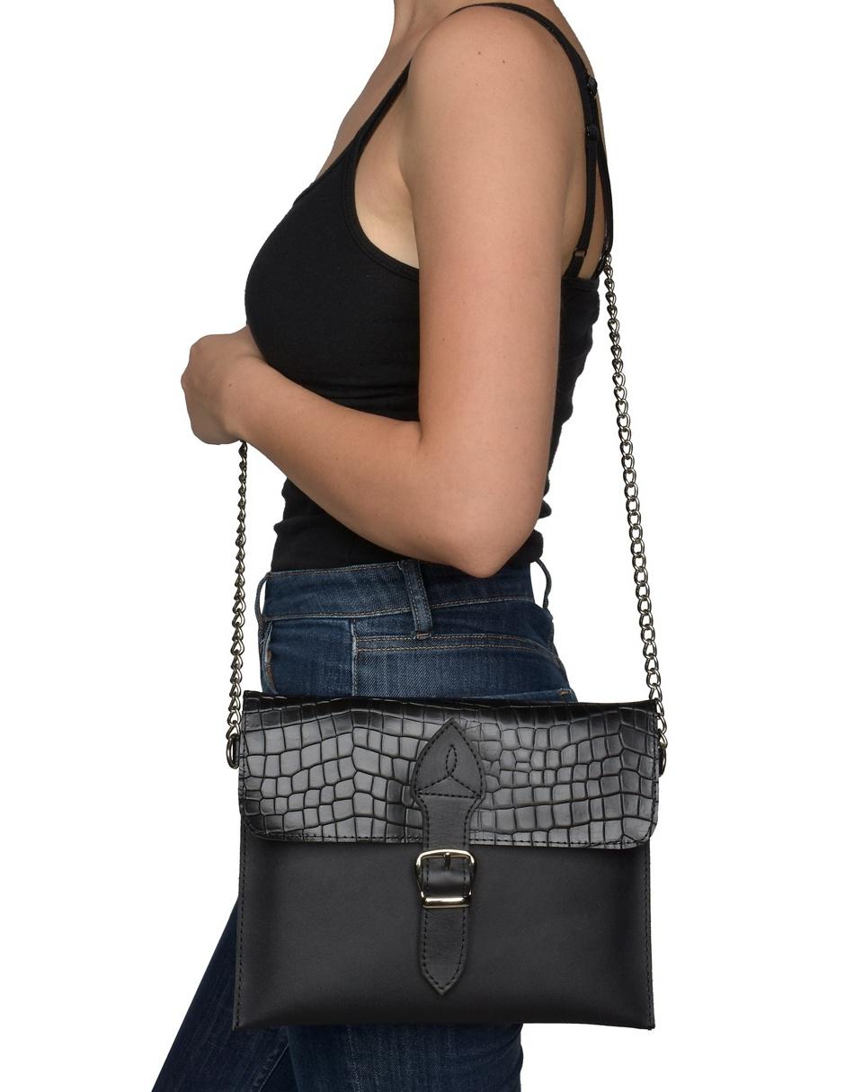 Bolsa crossbody de piel para mujer