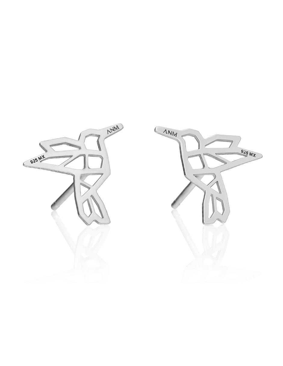 Aretes de plata con acabado plateado Aretes de plata con acabado plateado