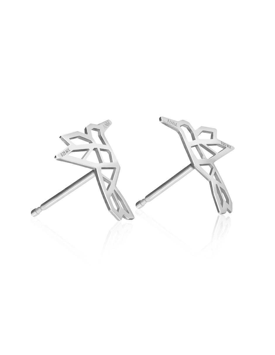 Aretes de plata con acabado plateado 2