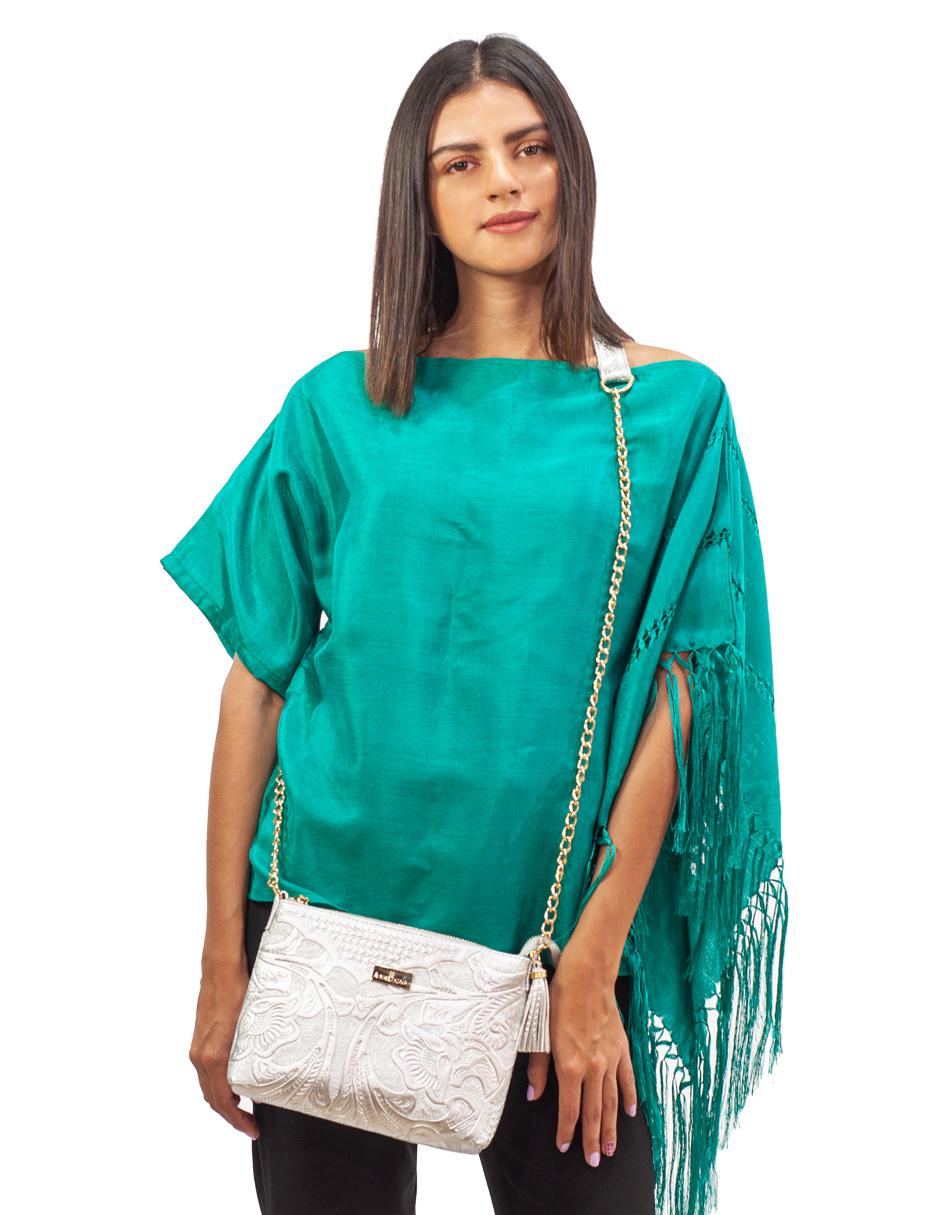 Bolsa crossbody de piel para mujer