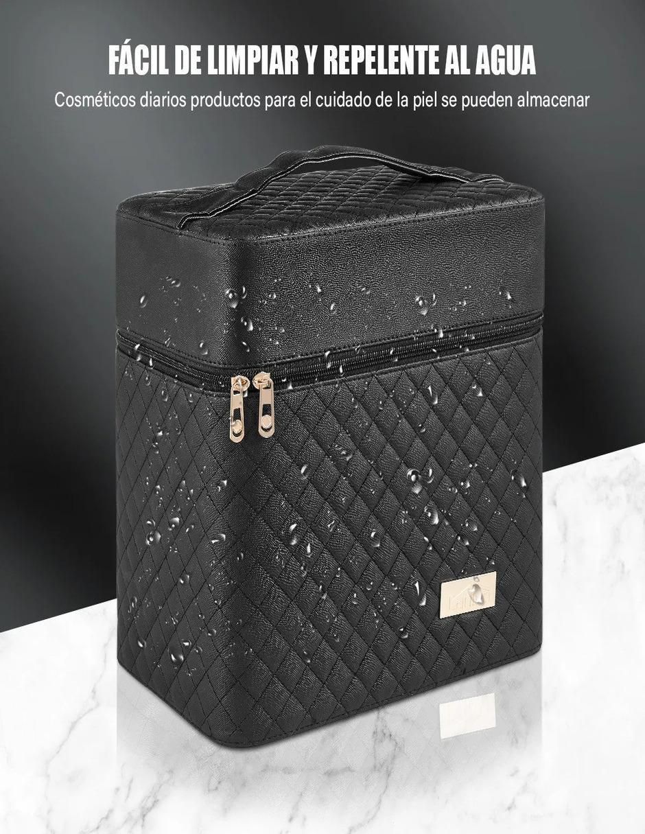 Neceser multiusos impermeable de cuero para mujer 3