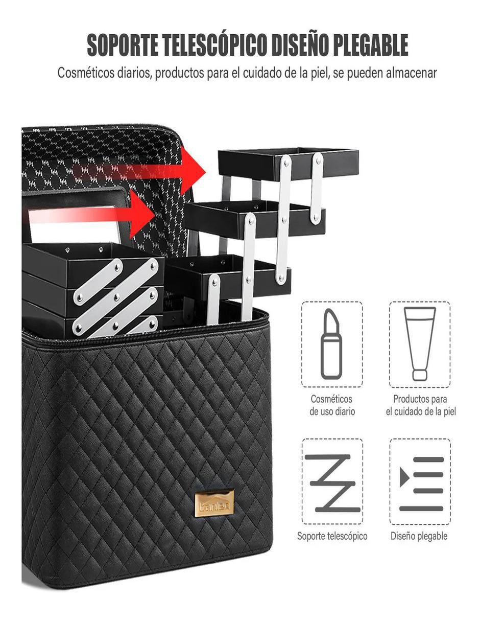 Neceser multiusos impermeable de cuero para mujer 4