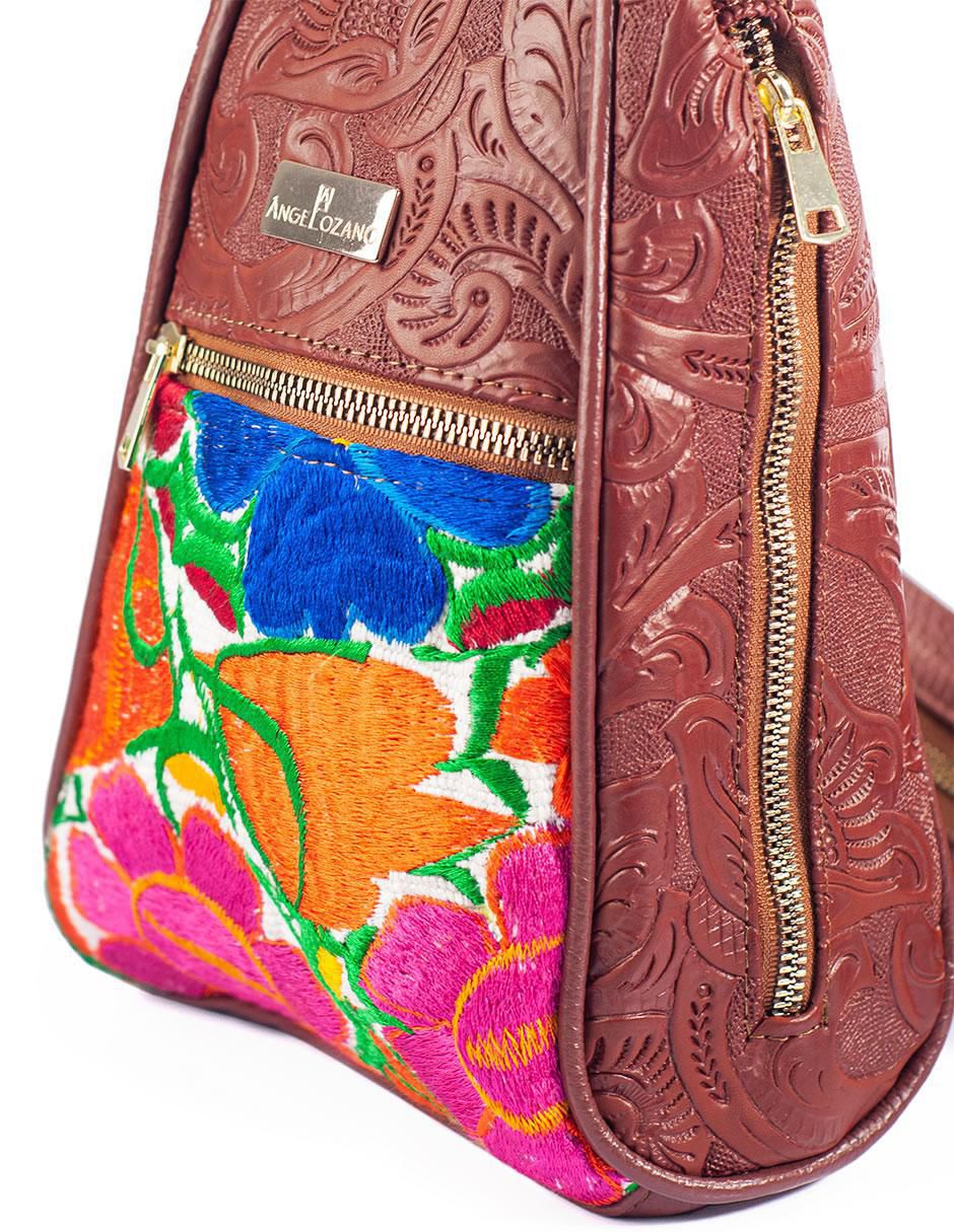 Bolsa messenger Celia de piel para mujer 6