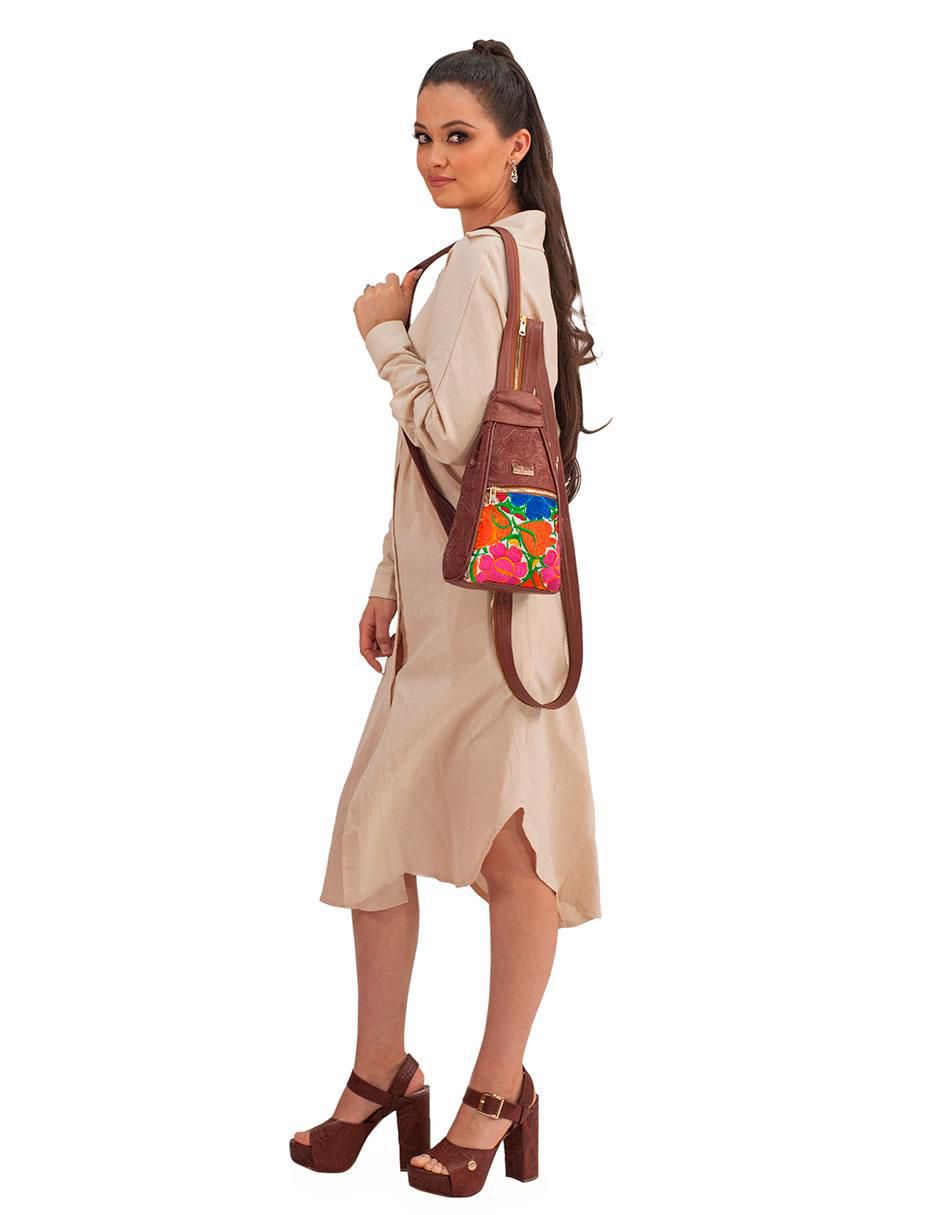 Bolsa messenger Celia de piel para mujer 5
