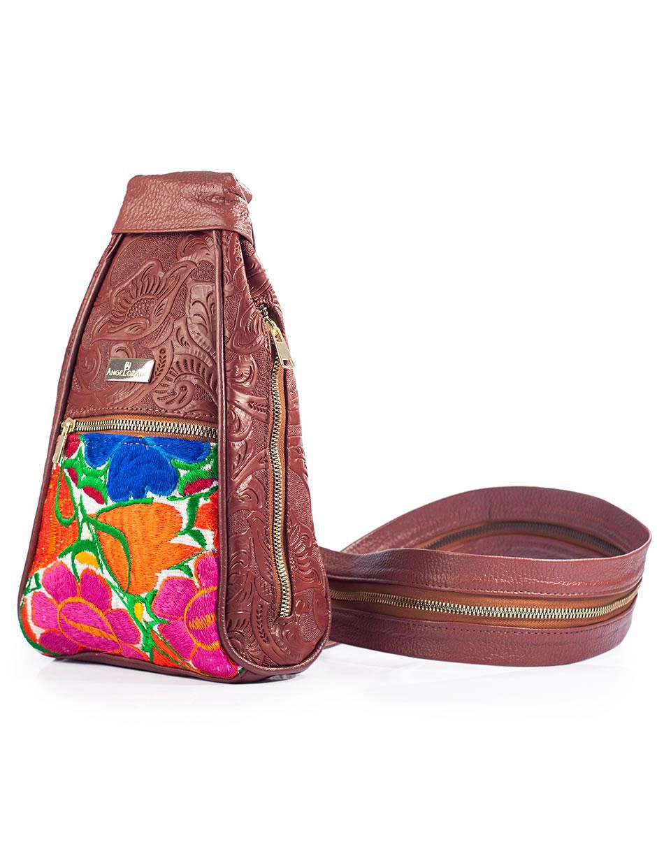 Bolsa messenger Celia de piel para mujer 7