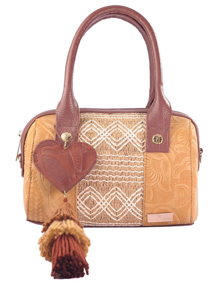 Bolsa bowler Alix de piel para mujer