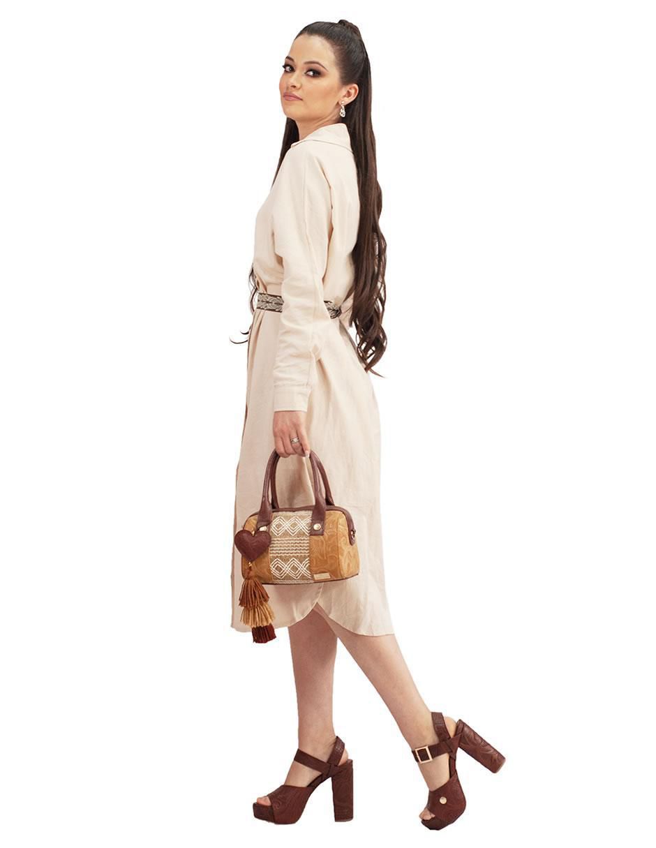 Bolsa bowler Alix de piel para mujer 4