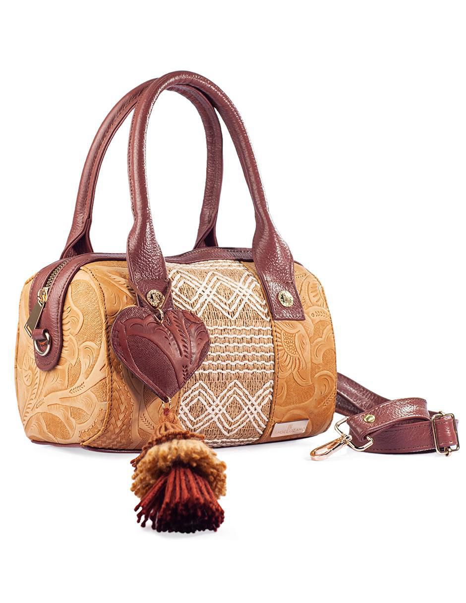 Bolsa bowler Alix de piel para mujer 8