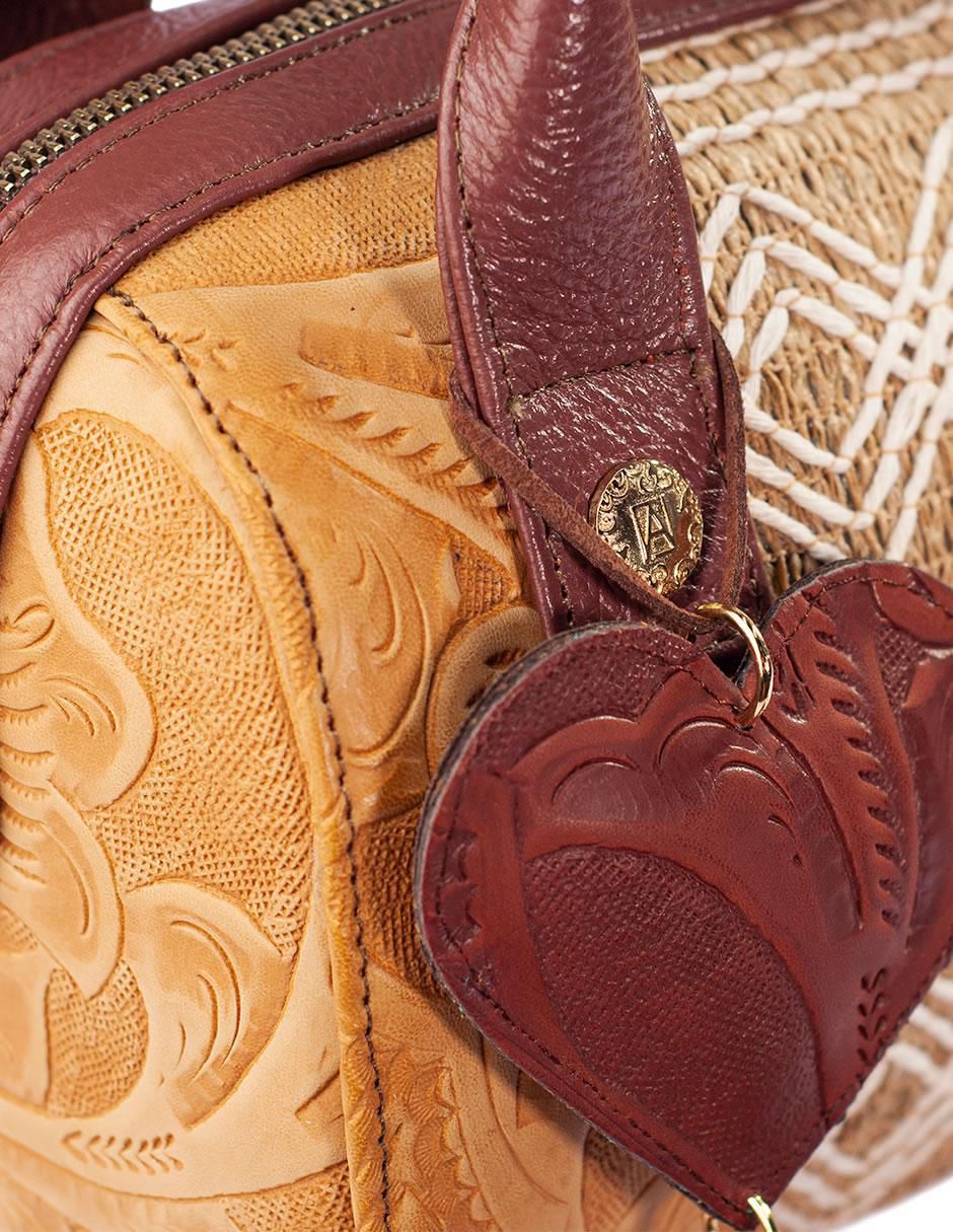 Bolsa bowler Alix de piel para mujer 3