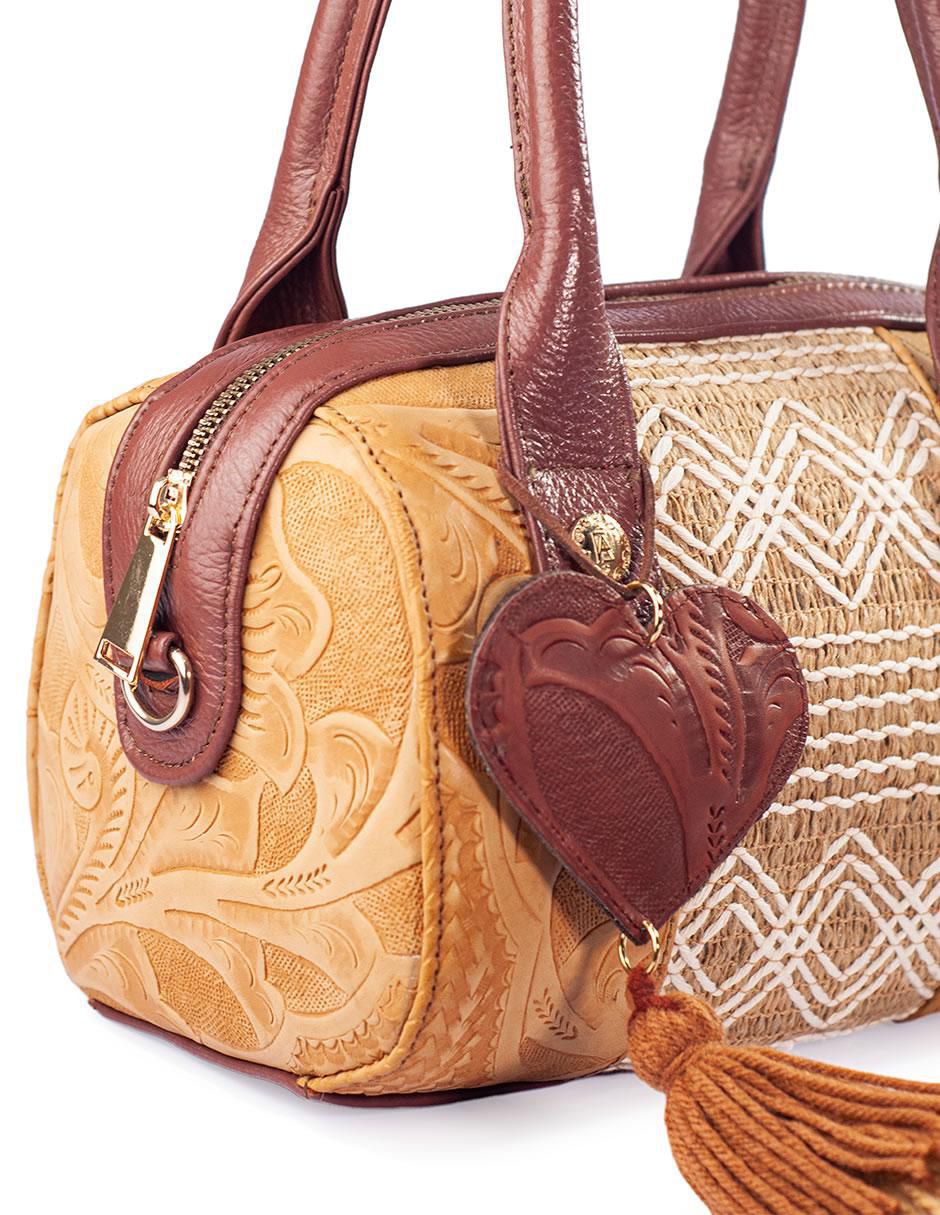 Bolsa bowler Alix de piel para mujer 6