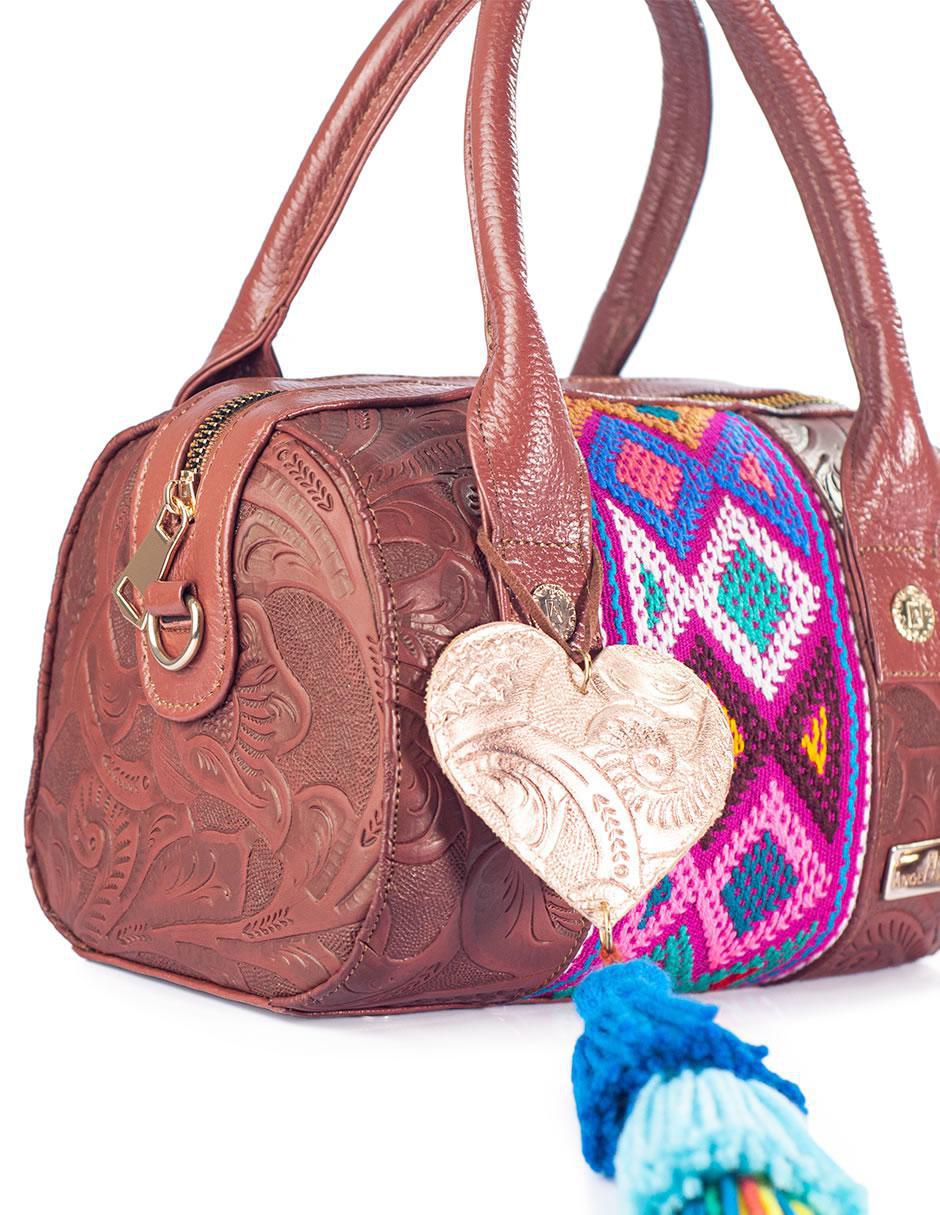 Bolsa bowler Alix de piel para mujer