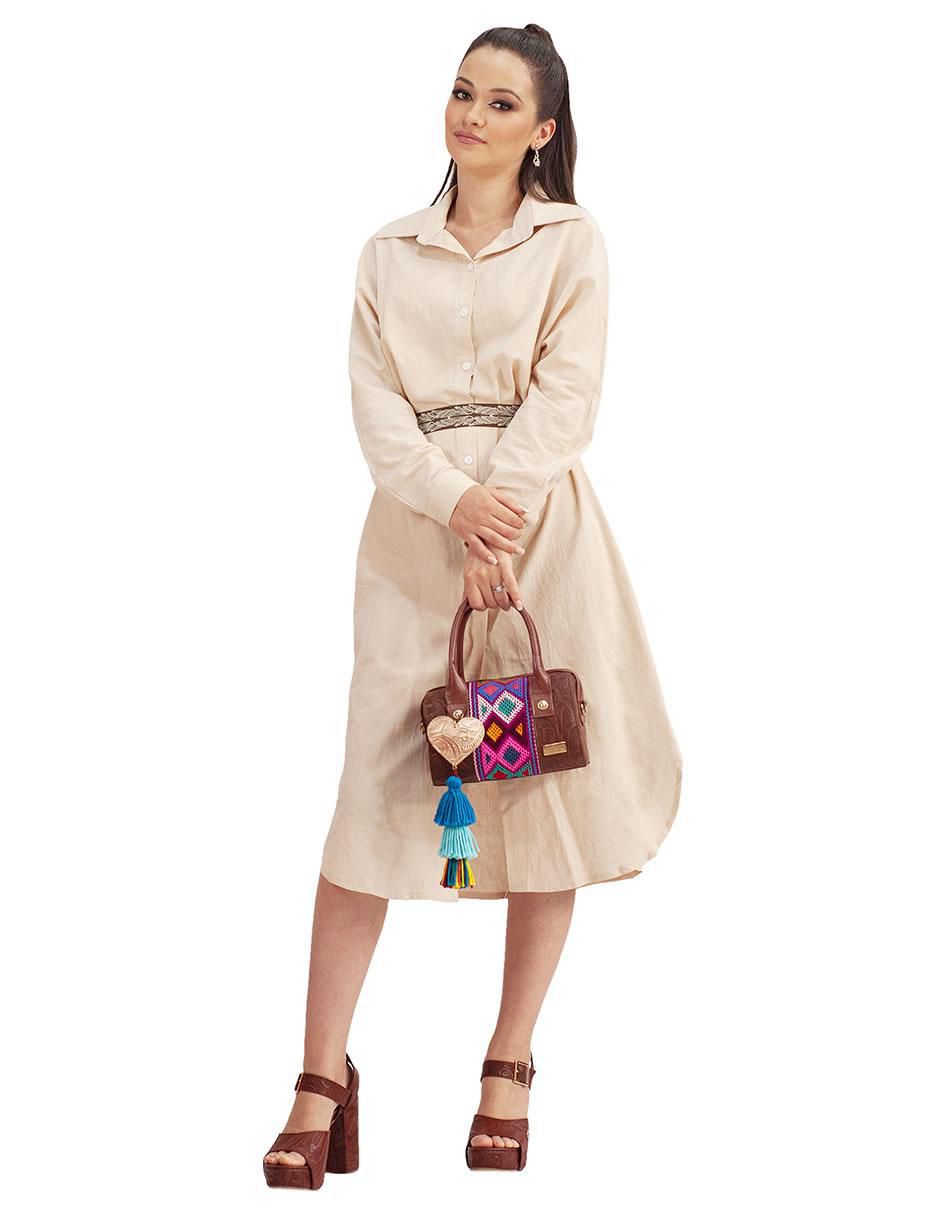 Bolsa bowler Alix de piel para mujer