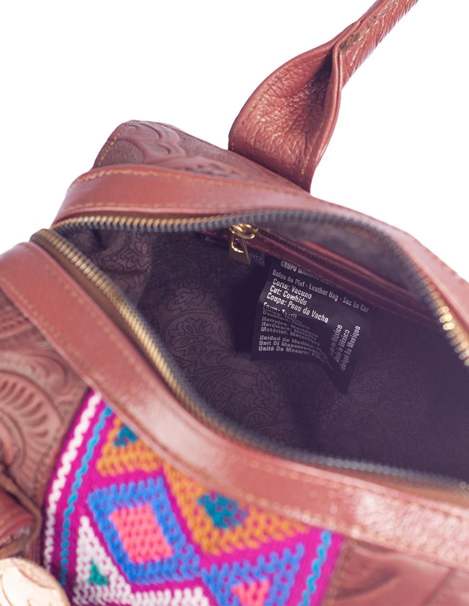 Bolsa bowler Alix de piel para mujer 8