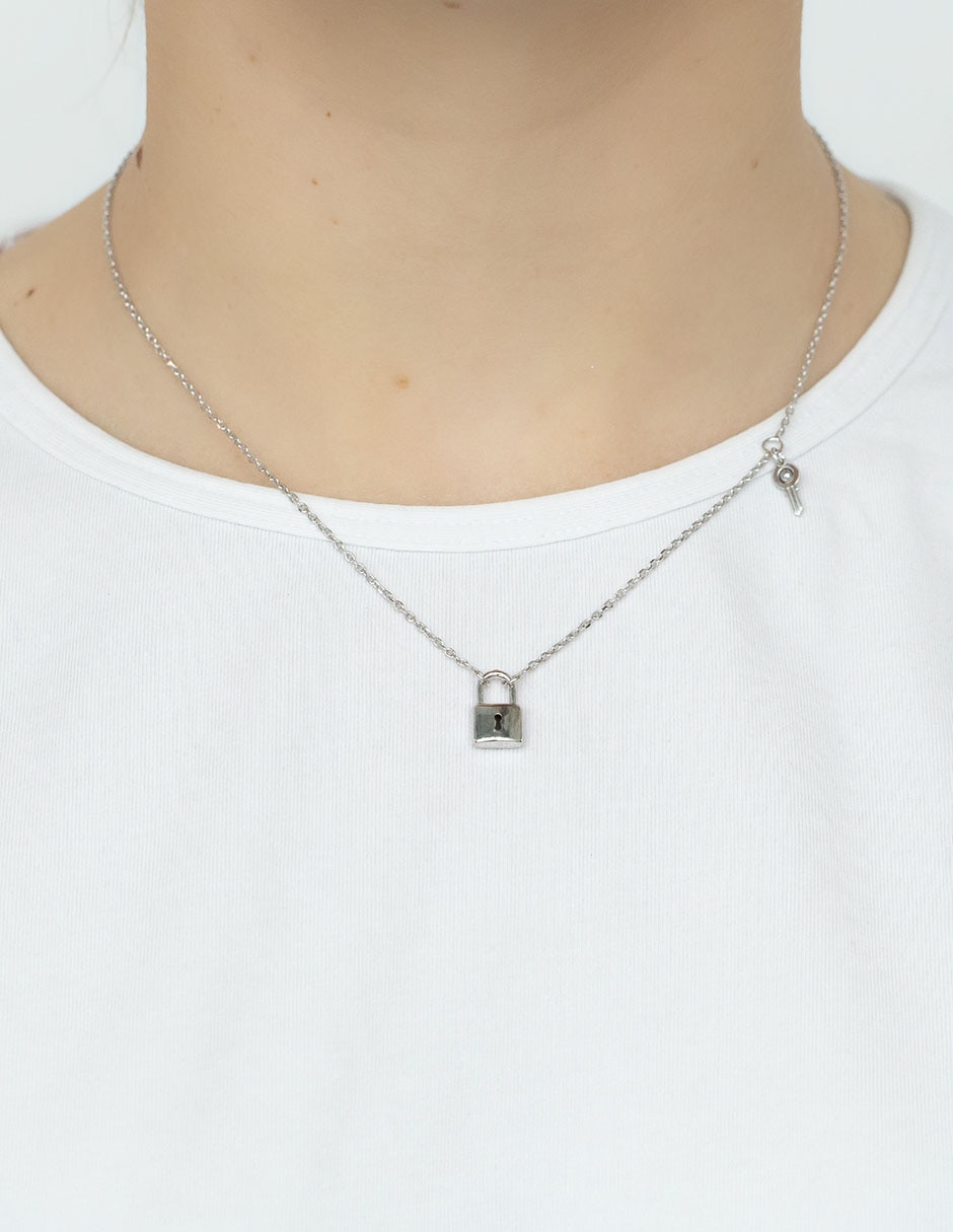Collar de candado Silvex Spa de plata P 925