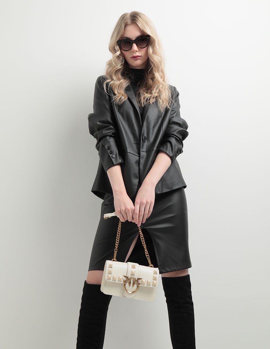 Bolsa flap de piel para mujer 3