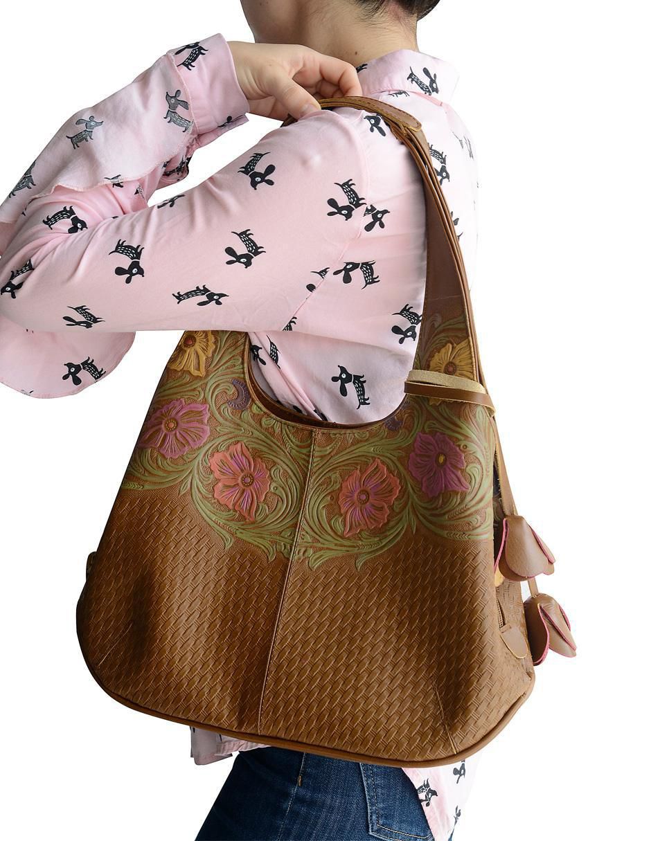 Bolsa hobo Nowei de cuero para mujer 5