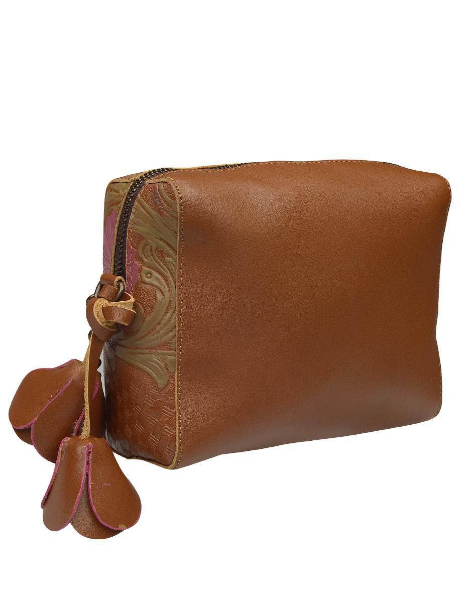 Bolsa crossbody de cuero para mujer