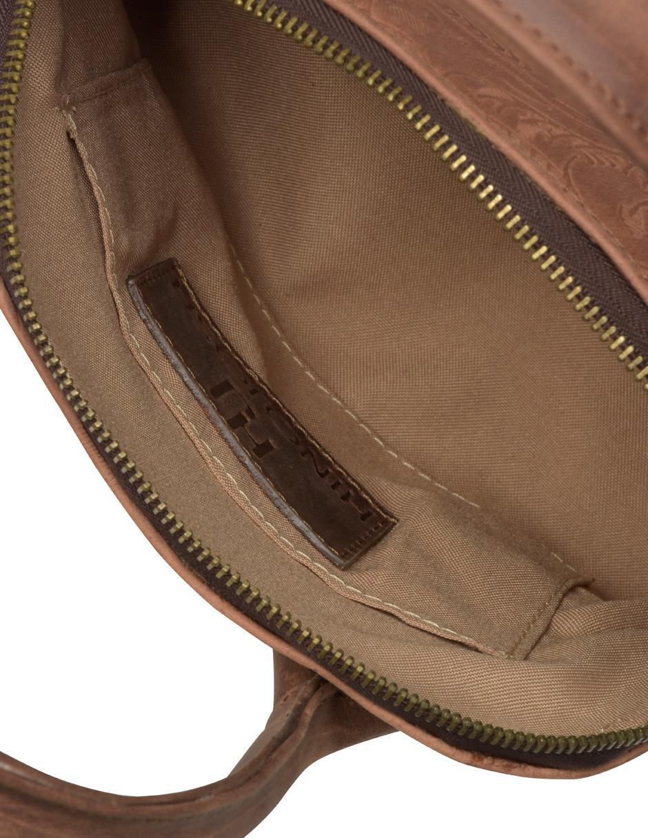 Bolsa bowler de cuero para mujer
