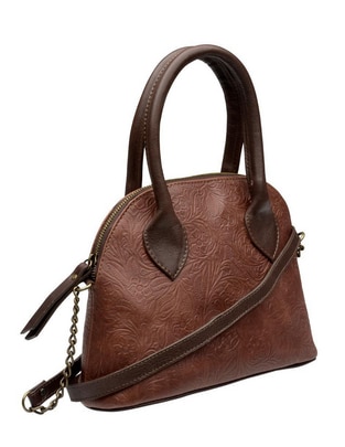 Bolsa bowler de cuero para mujer