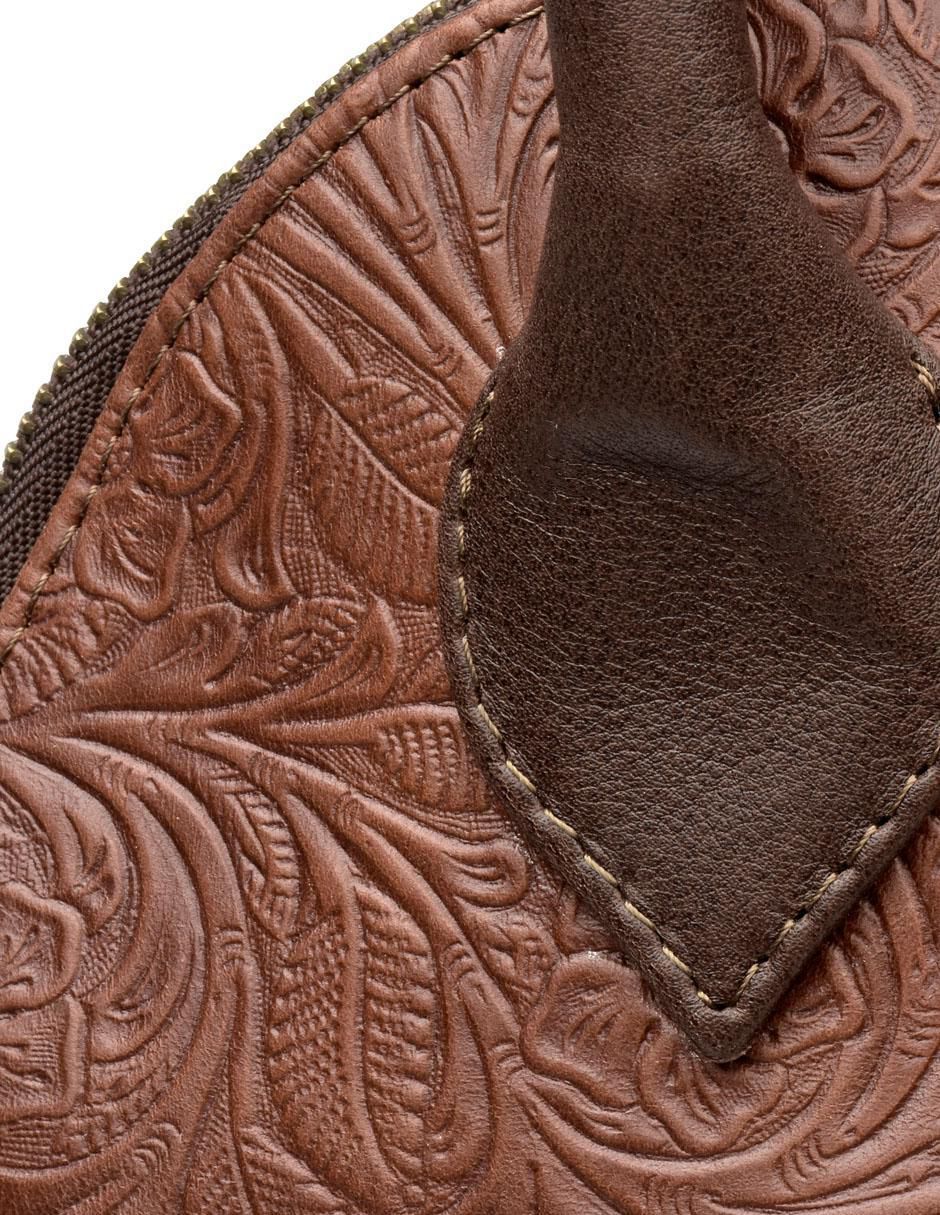 Bolsa bowler de cuero para mujer