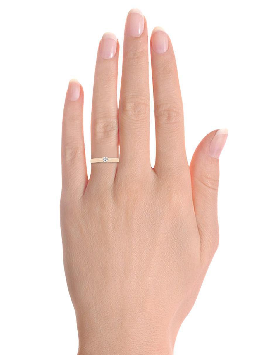 Solitario de oro 14 k Imperial diamante 4