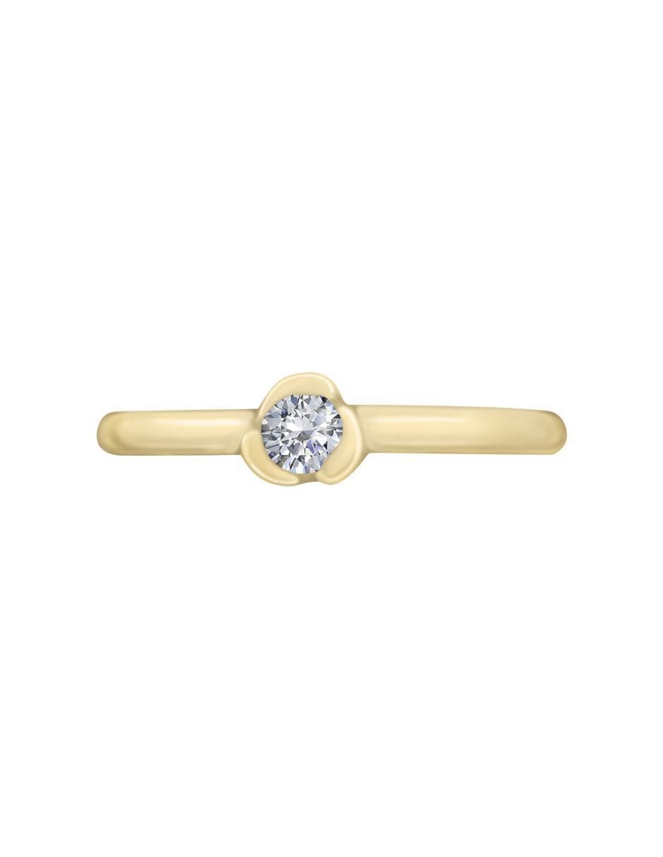 Solitario de oro 14 k Imperial diamante