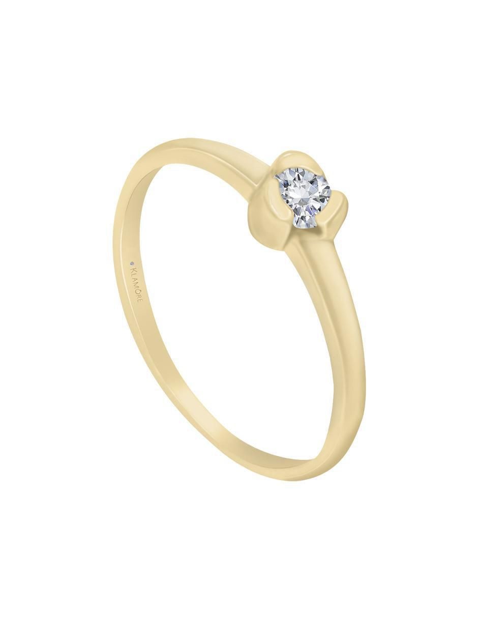Solitario de oro 14 k Imperial diamante 2