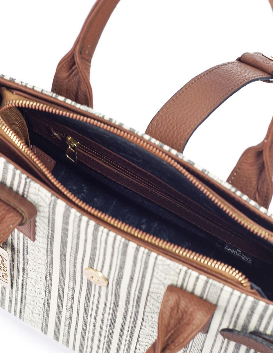 Bolsa satchel Samantha de piel para mujer