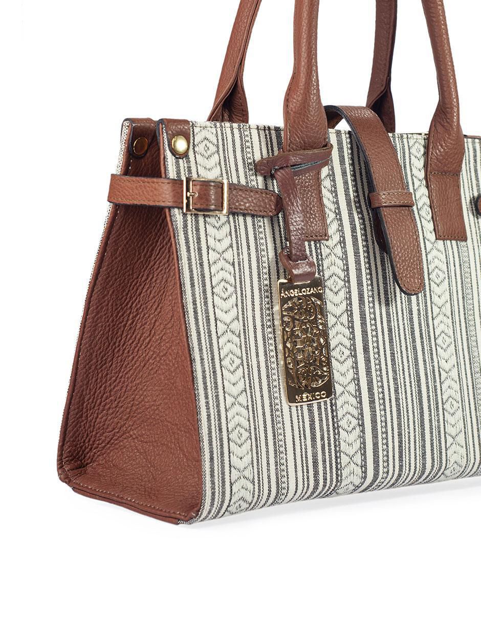 Bolsa satchel Samantha de piel para mujer