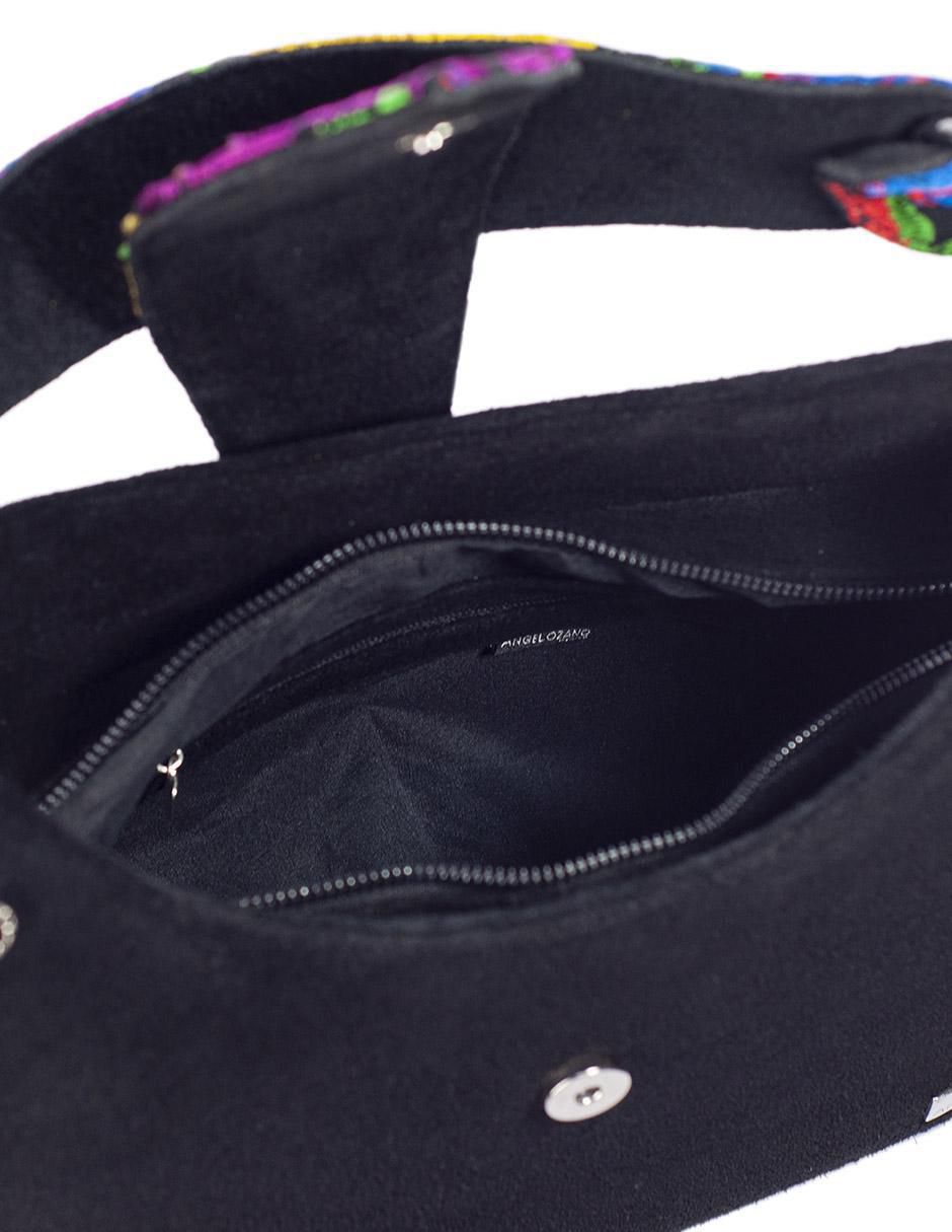 Bolsa satchel de piel para mujer