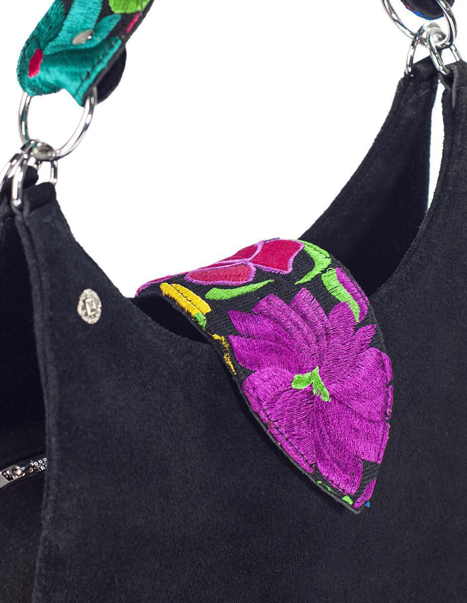 Bolsa satchel de piel para mujer