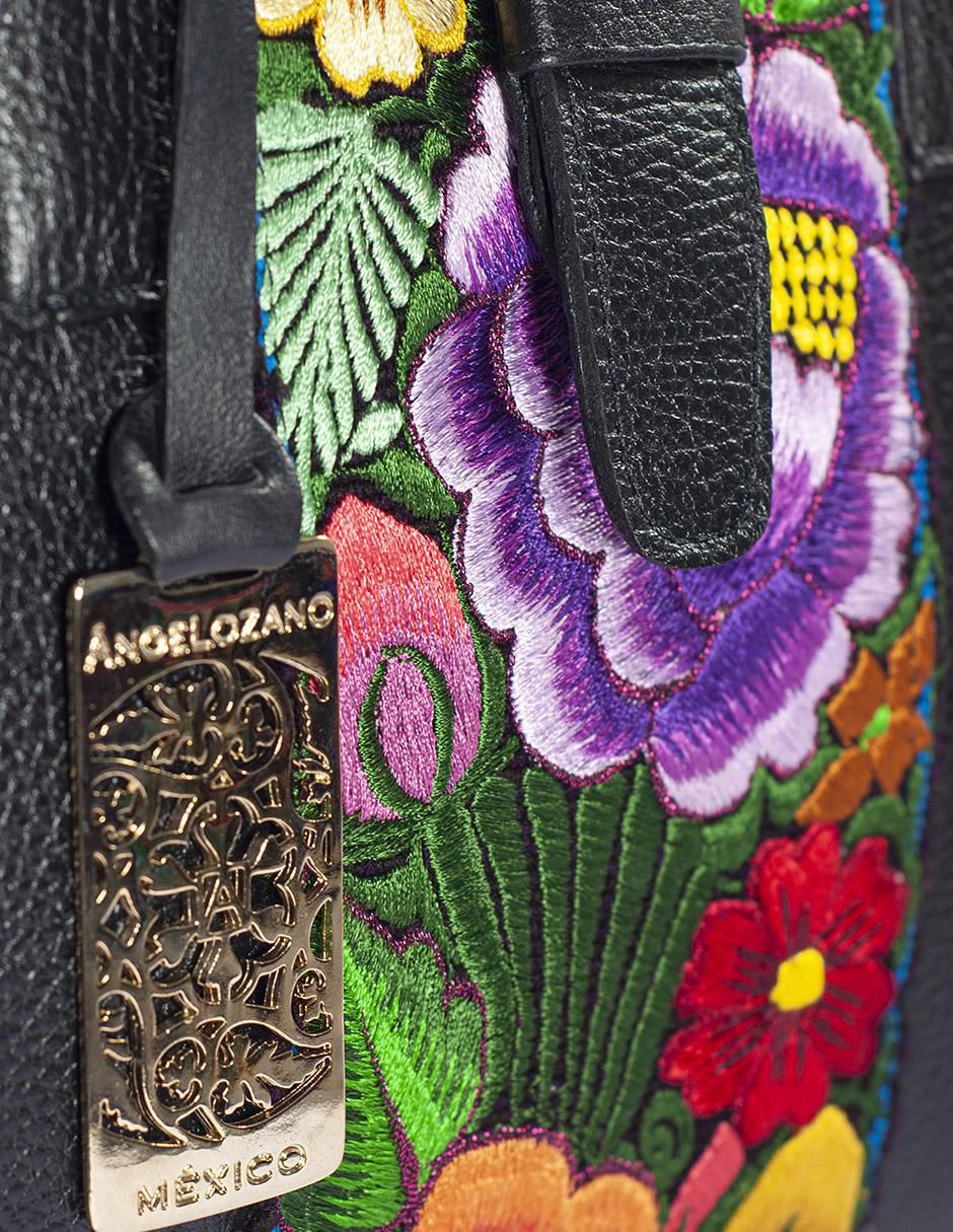 Bolsa satchel Samantha Telar Zinacantán de piel para mujer 3