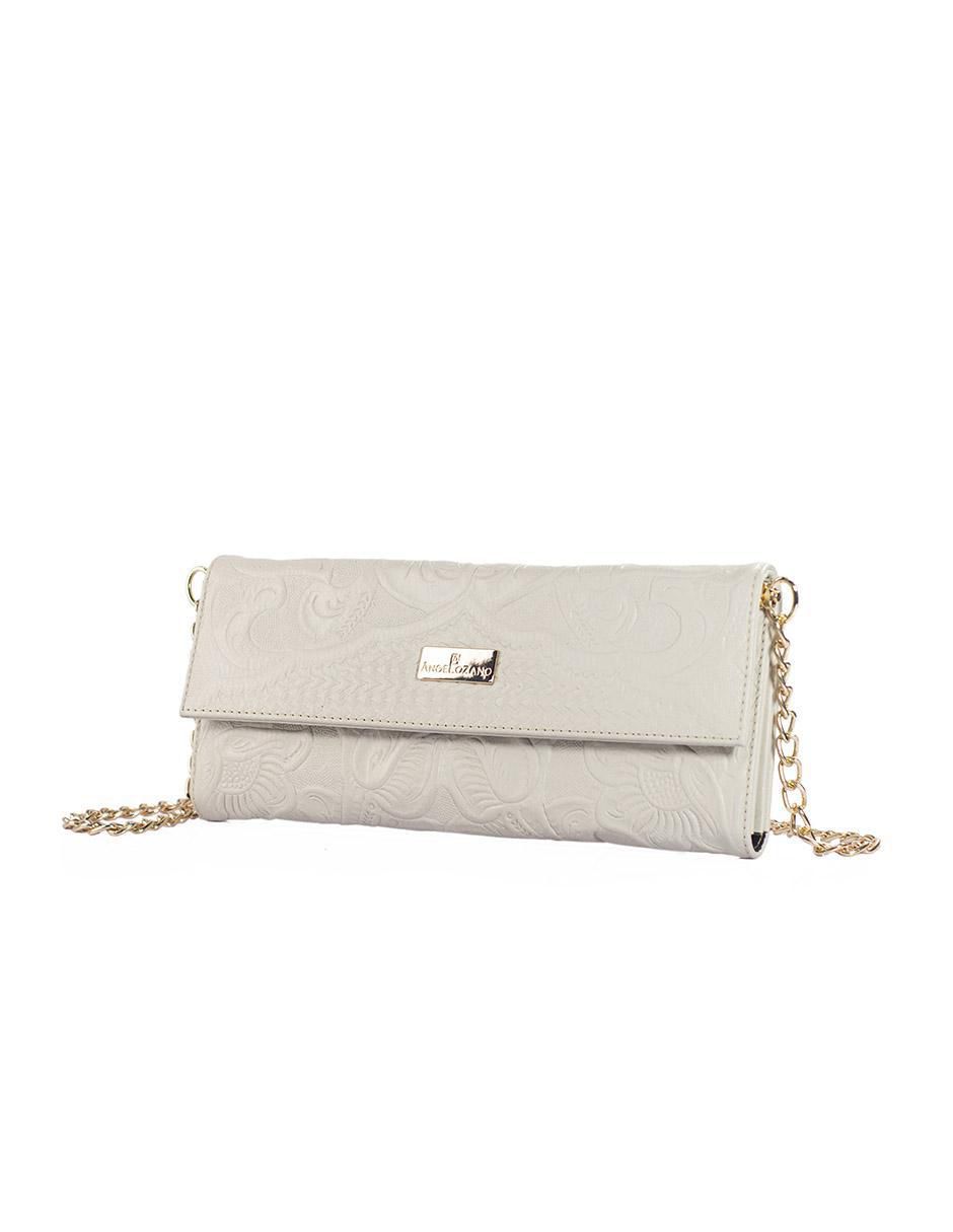 Bolsa clutch Sara Piel Grabada de piel para mujer 7