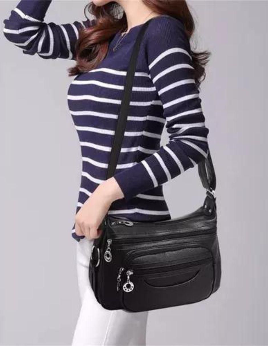 Bolsa bandolera Fashion And Style de piel para mujer 3