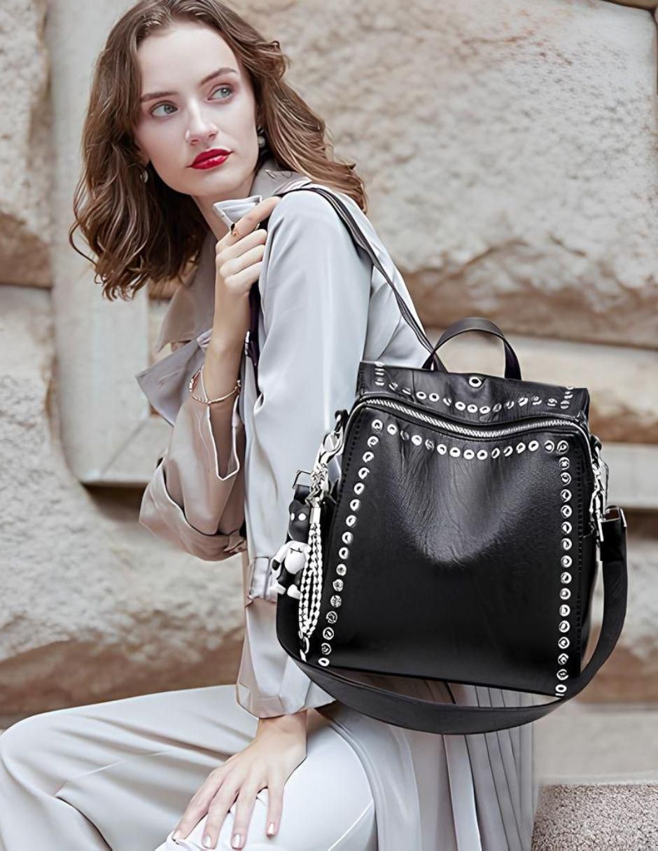 Backpack Fashion And Style de cuero para mujer 6