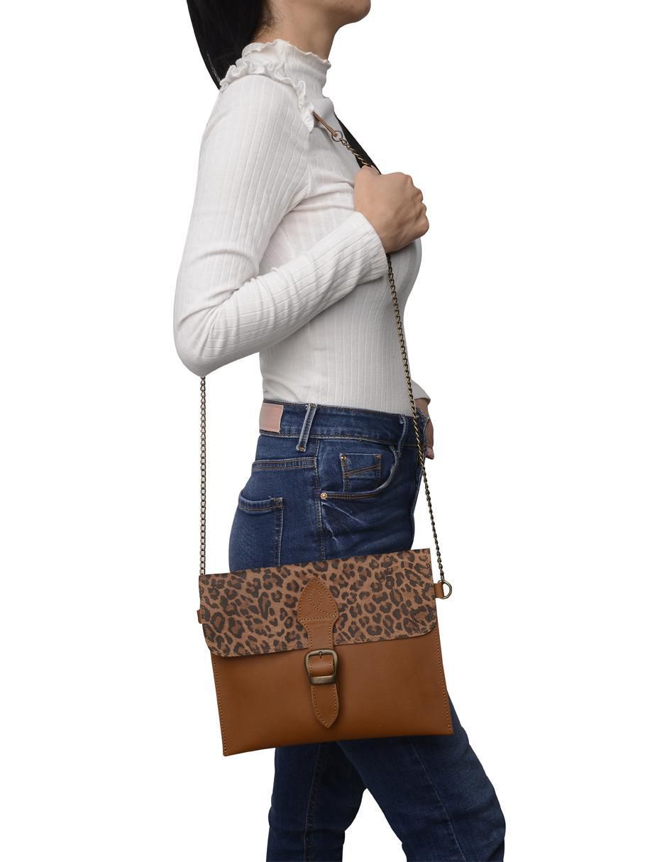 Bolsa crossbody de cuero para mujer 5