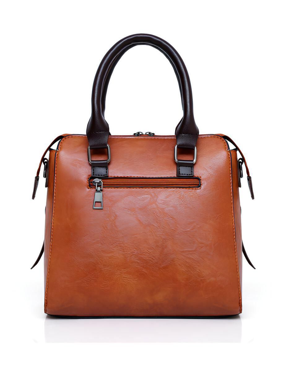 Bolsa tote India Trivu de cuero para mujer