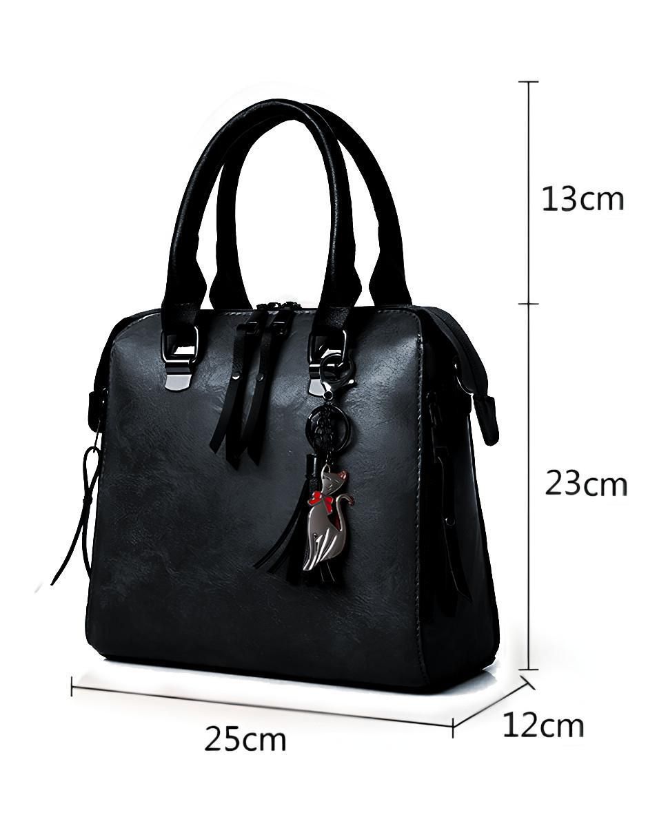 Bolsa shoulder Likëpink de cuero para mujer