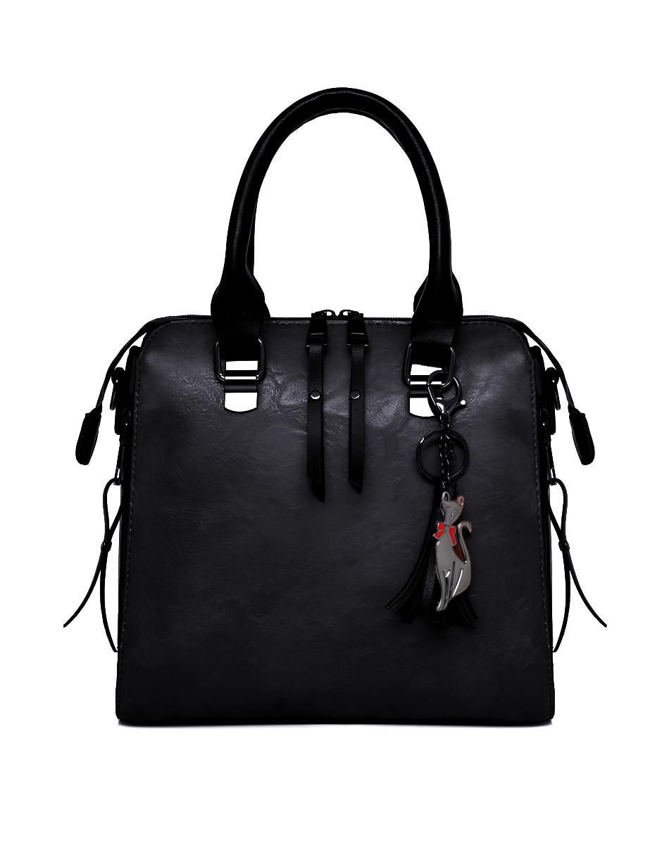 Bolsa shoulder Likëpink de cuero para mujer