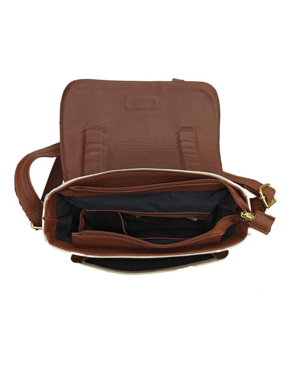 Bolsa crossbody de piel para mujer