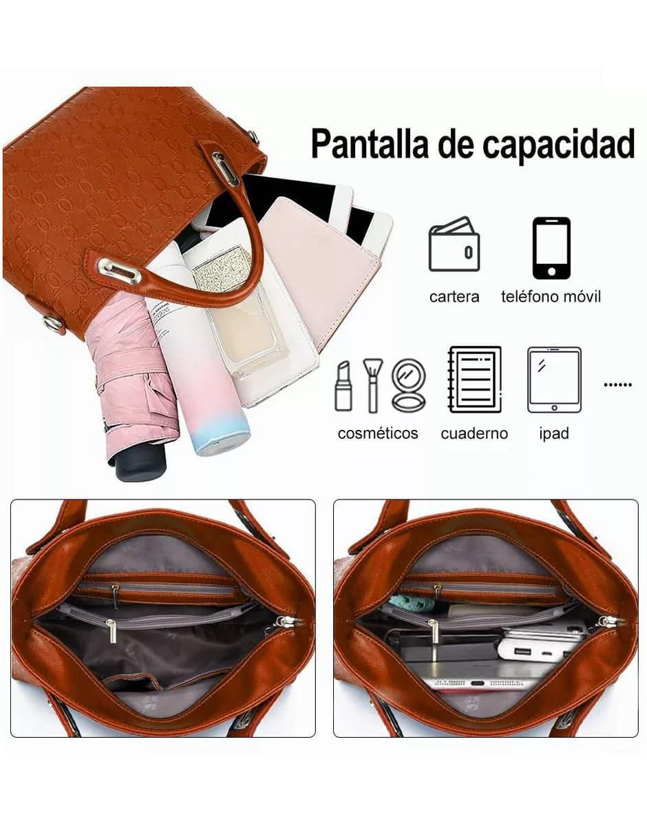 Bolsa crossbody de cuero para mujer