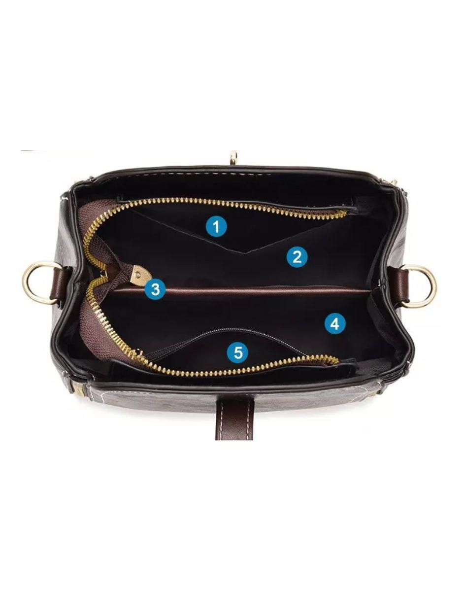 Bolsa crossbody Universal de cuero para mujer