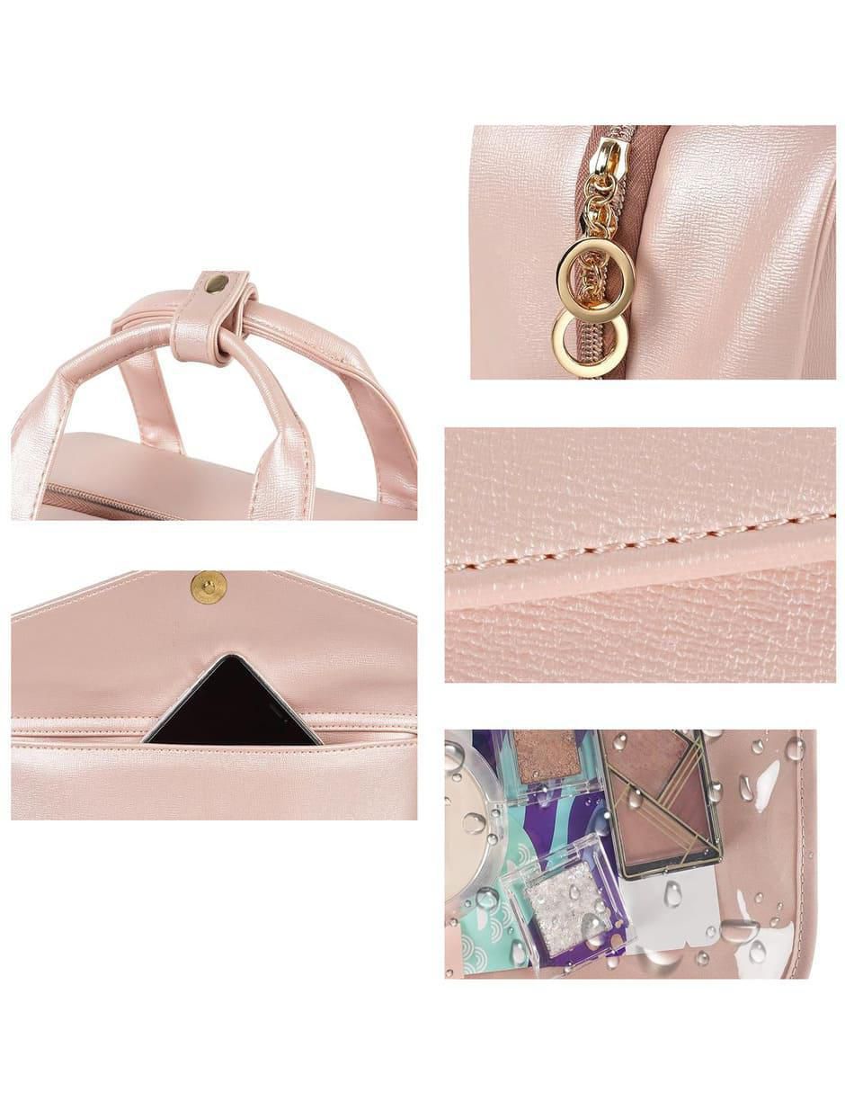 Neceser multiusos impermeable de piel para mujer 3